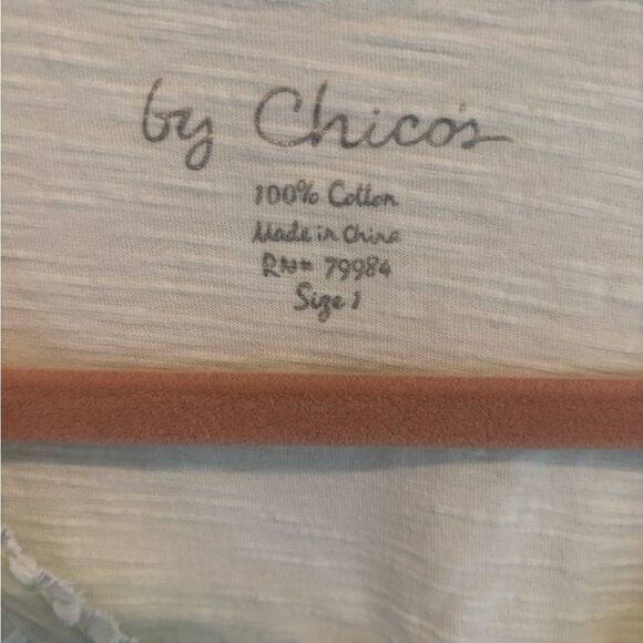 Chico's Light Blue Pleated 3/4 Sleeve Blouse size S - Picture 6 of 7